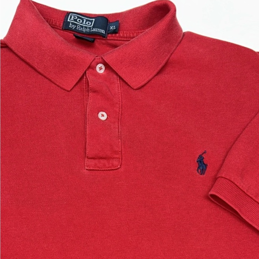 Ralph Lauren Red Polo with Blue Logo